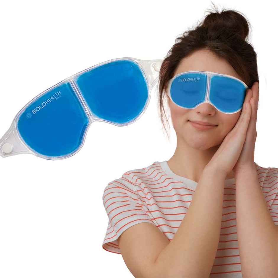 Boldfit Eye Mask Cooling Gel For Dark Circles And Pain Relief - Blue
